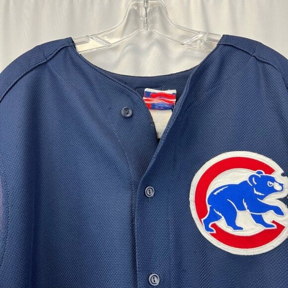 Mark Prior Chicago Cubs Majestic Mens Jersey Multicolor Henley Short Sleeve 2X - Picture 6 of 11